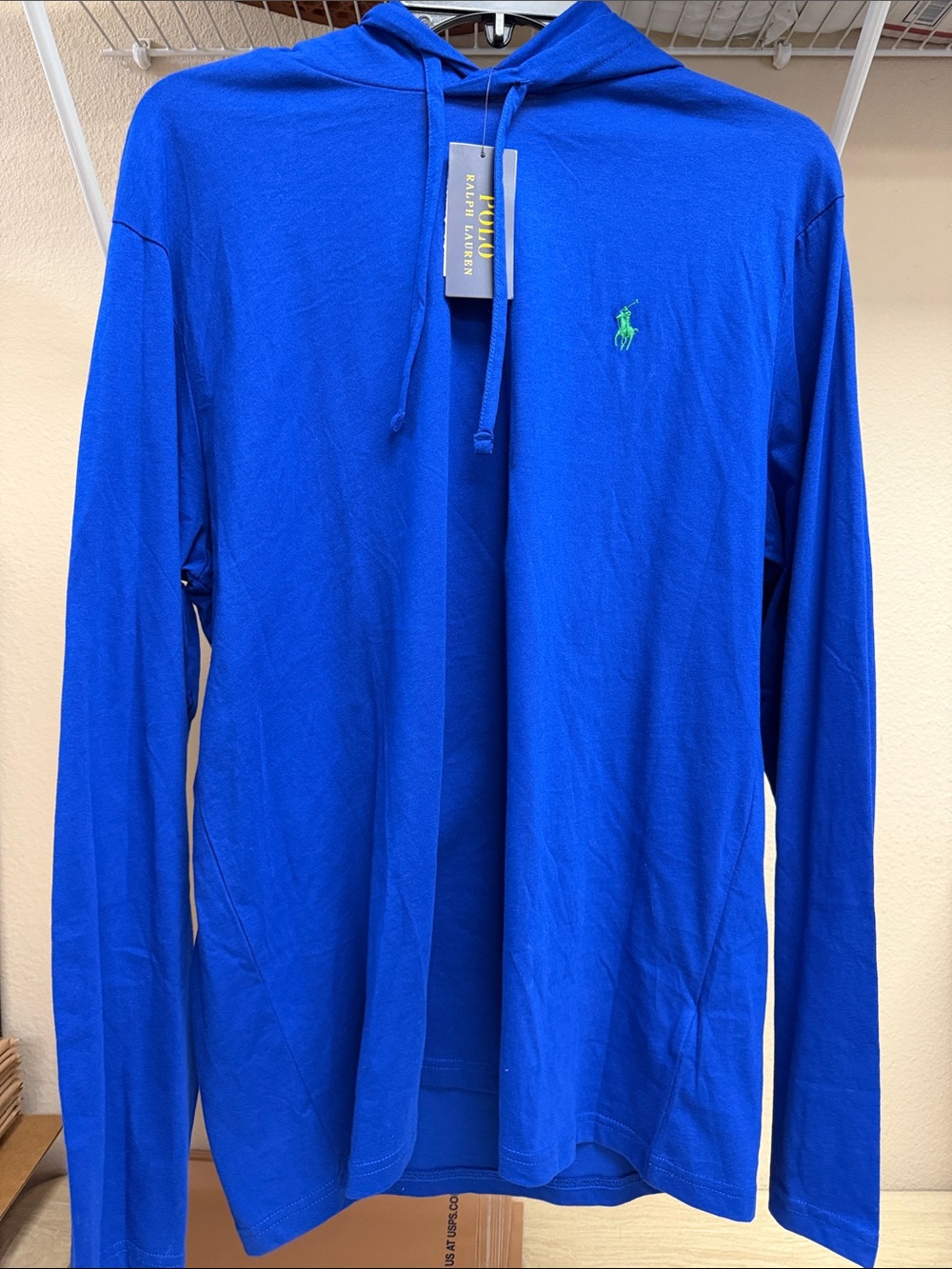 POLO RALPH LAUREN JERSEY HOODED T SHIRT - L